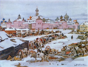 le kremlin rostov 1916 Konstantin Yuon Peinture à l'huile